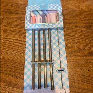 Stainless Steel Straw Set with Cleaning Brush